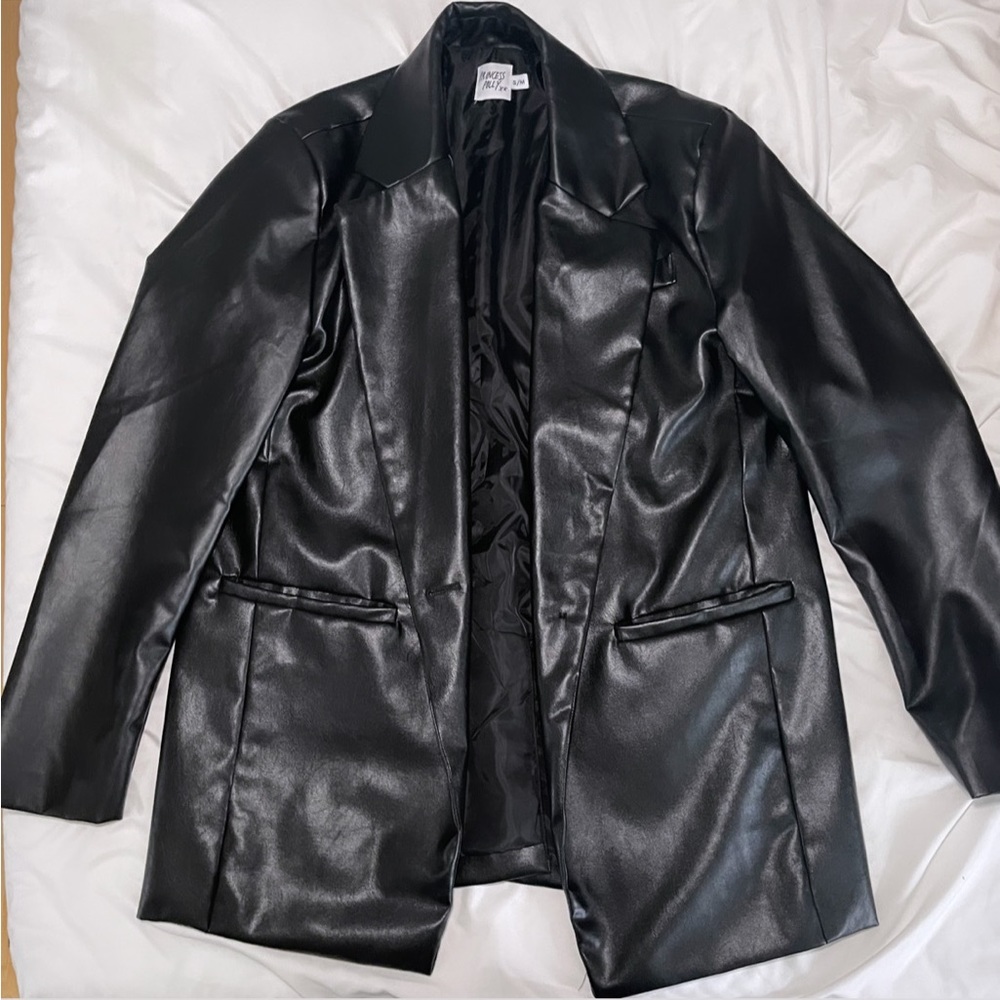 SOLD - princess polly leather blazer